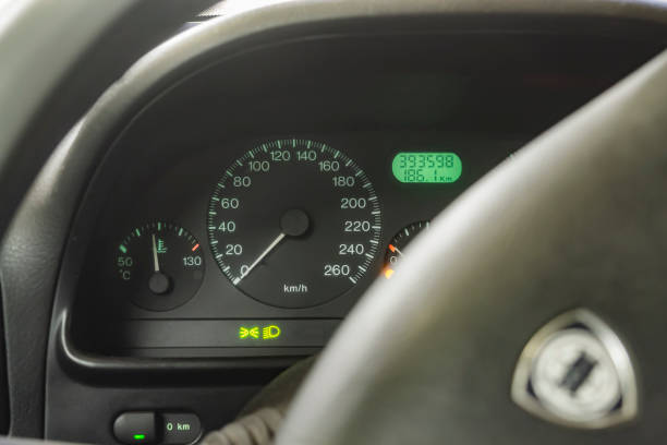 istock A dashboard of a classic executive car 1355901530