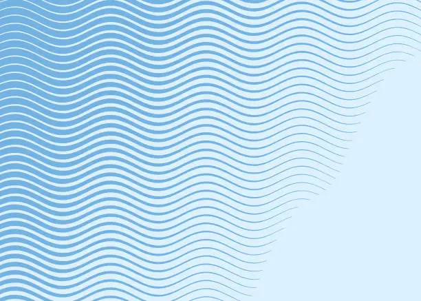 Vector illustration of Wavy lines background. Halftone Pattern