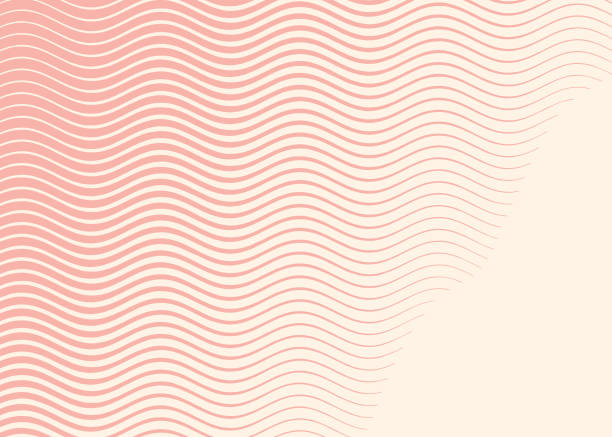 물결 모양의 라인 배경. 하프톤 패턴 - wave pattern sine wave computer graphic backgrounds stock illustrations