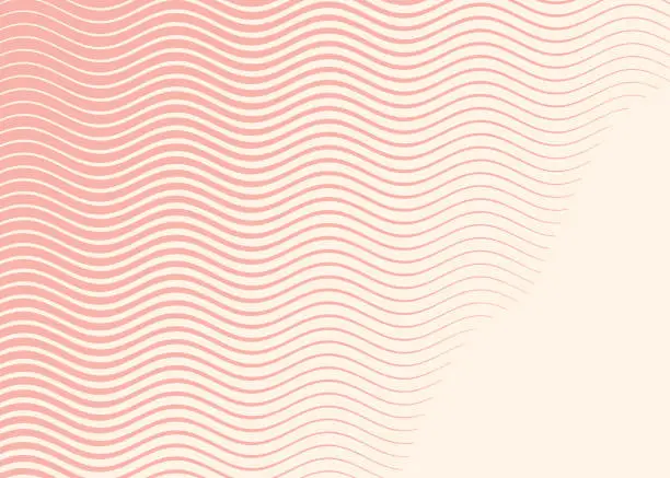 Vector illustration of Wavy lines background. Halftone Pattern