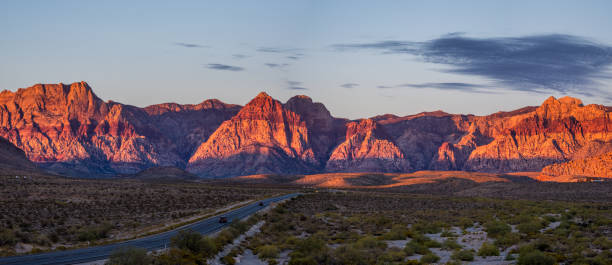 istock Sunrise colors in Red Rock Canyon 1355902666