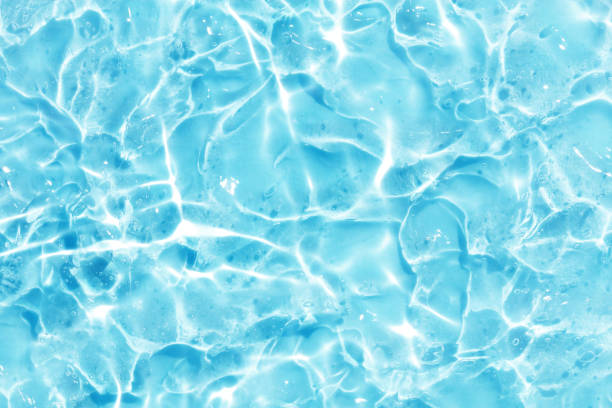 textura abstracta o de burbuja natural de onda de agua azul, jabón de gel, fotografía de fondo - water fotografías e imágenes de stock