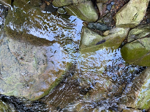 Running Water over Rocks