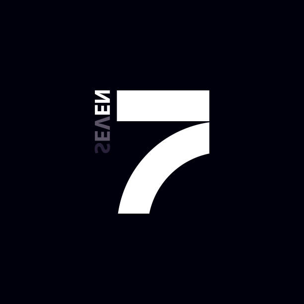 ilustrații de stoc cu numărul șapte. - numărul 7