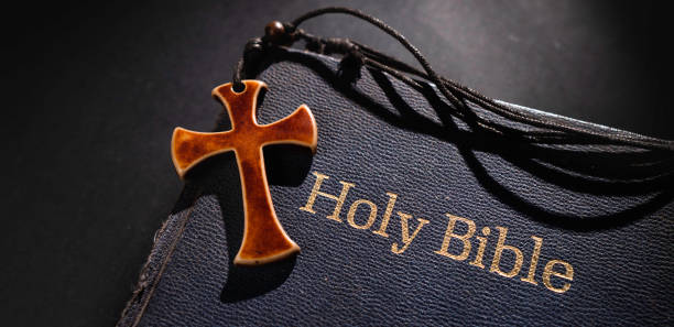 istock Close up of old Holy bible 1355923790