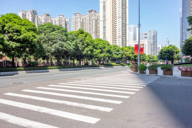 Wide streets in the city