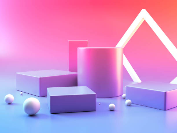 istock Pedestal for display, shelf beyond imagination, Platform for design,Blank product stand.3D rendering 1355934848