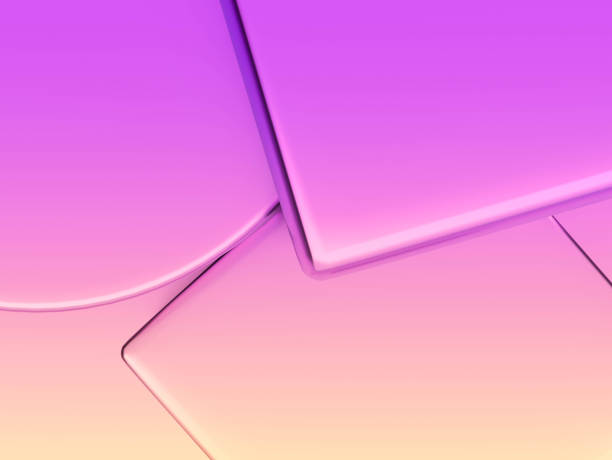 istock Abstract of light pink and gold surface product template. 3D rendering 1355934972