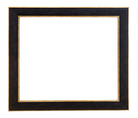 Close up picture frame isolated on white background