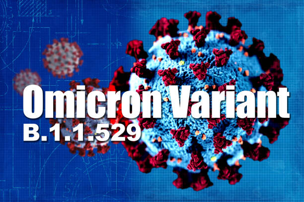 istock Omicron Variant B.1.1.529 - covid-19 concept with blueprint 1355935850
