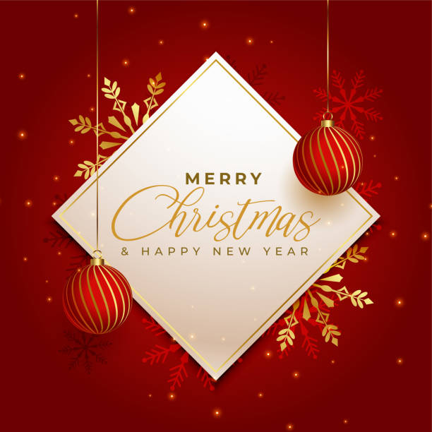 istock merry christmas red premium greeting with snowflake and ball 1355936590