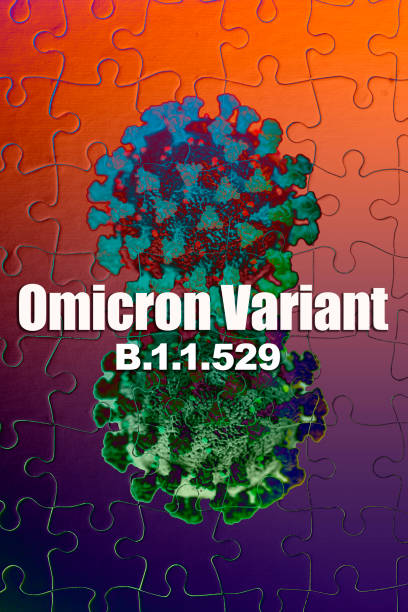 Omicron Variant B.1.1.529 - covid-19 concept with blueprint Omicron Variant B.1.1.529 - covid-19 concept with graphic comparison omnium cycling stock pictures, royalty-free photos & images