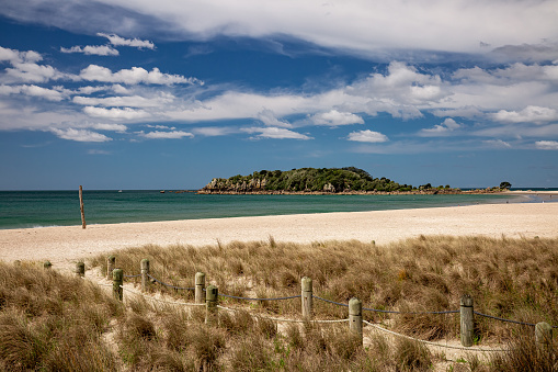 Rosario, Moita, Setubal District, Portugal: golden sand beach on the Mar da Palha, Tagus River estuary.