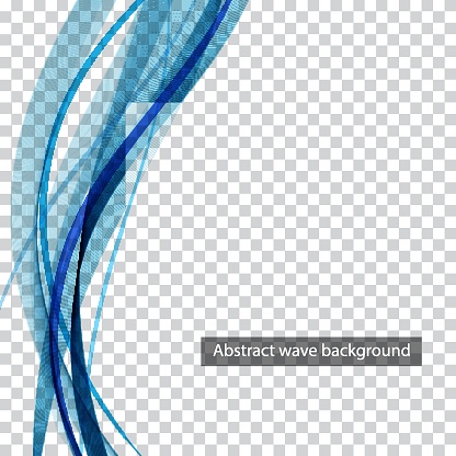 Blue Vector Lines Abstract Waves Presentation Template Eps 10 Stock