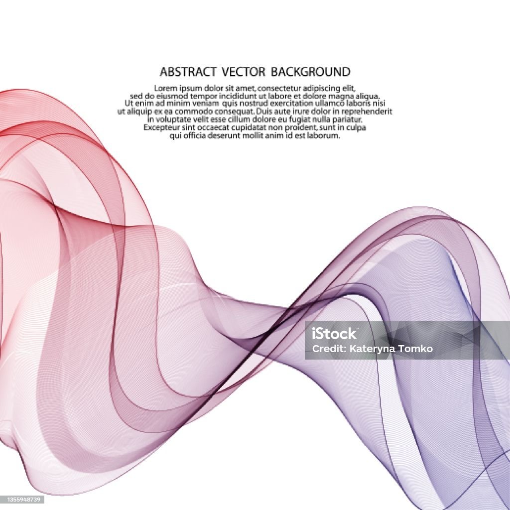 Abstract Vector Wave Red And Blue Colors Eps 10 Stock Illustration