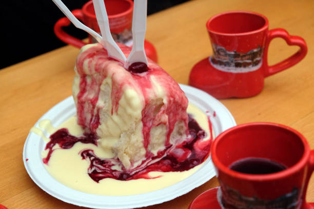 istock Merry Christmas merry dessert and red wine 1355950405