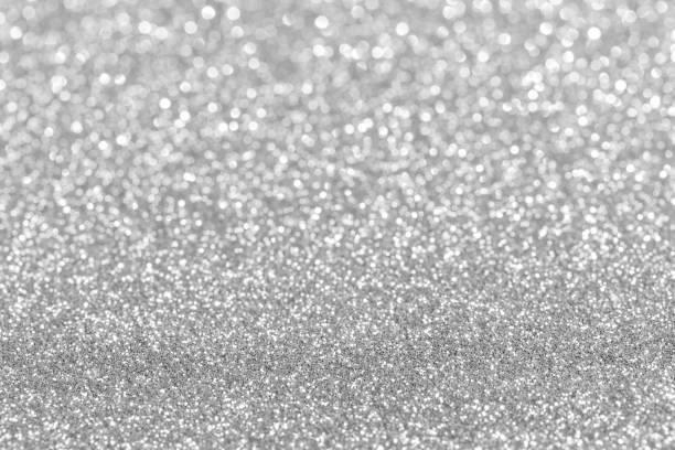Shiny silver glitter background stock photo