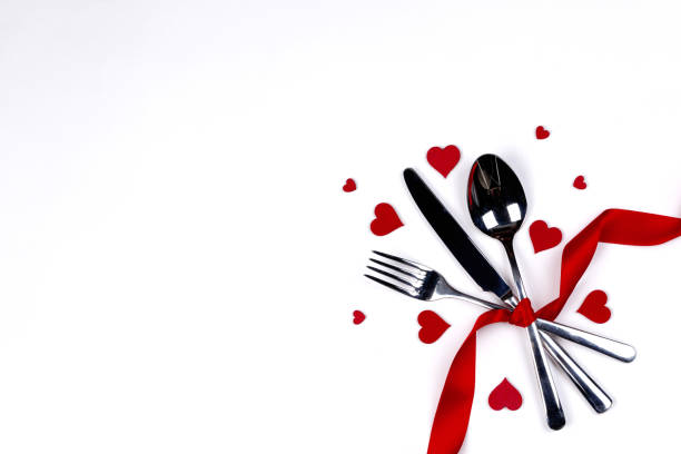 istock Cutlery set and hearts 1355959149