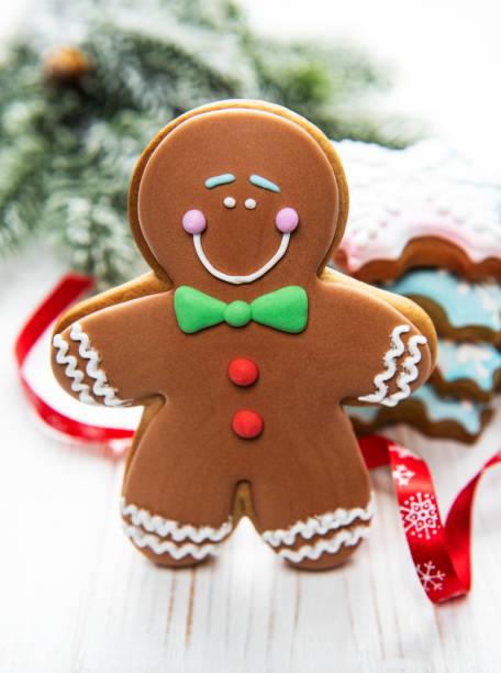 istock Gingerbread man and Christmas decor 1355959993