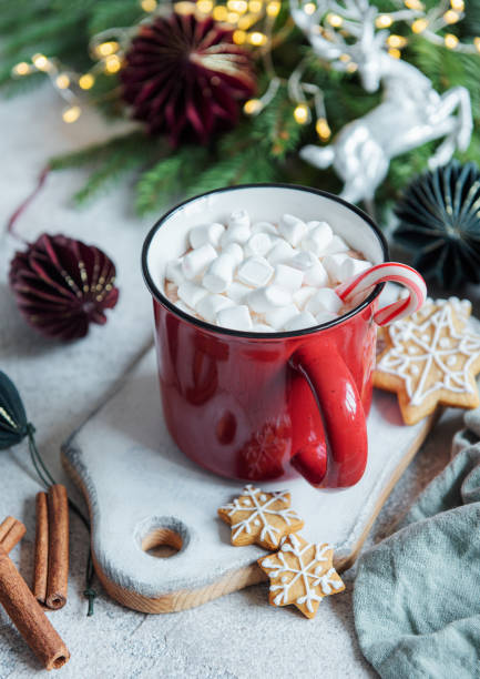 istock Christmas hot cocoa  in the red cup 1355959994