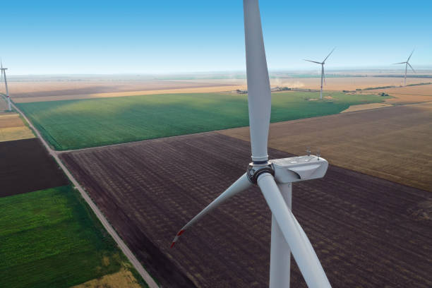 istock Modern wind turbine, closeup. Alternative energy source 1355961794
