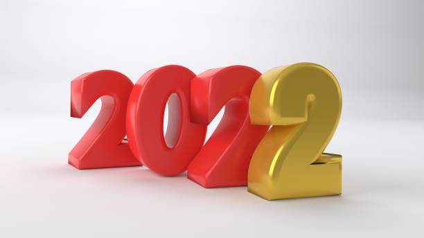 istock Christmas Greeting Card Background with 2022 Title 1355967775