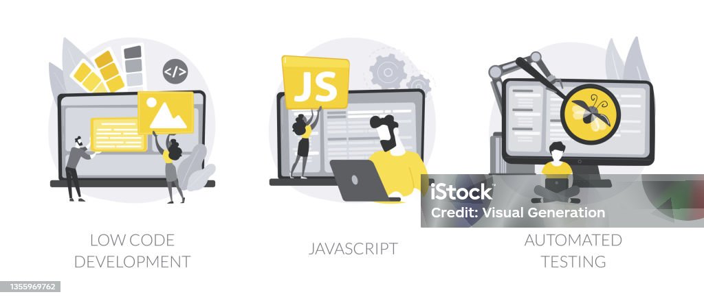 Web Programming Abstract Concept Vector Illustrations Stock ...