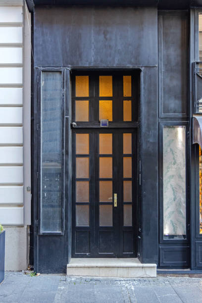 istock Black Door Street 1355969965