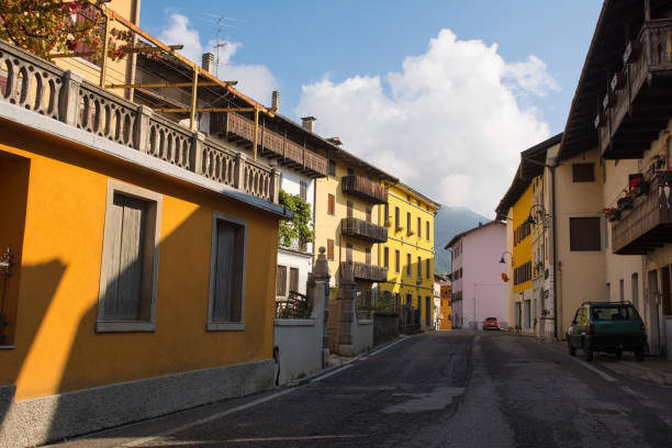 Road in Ampezzo in North East Italy