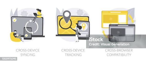 Multi Device Graphics Multidevice Compatibility Abstract Concept Vector Illustrations Stock ...
