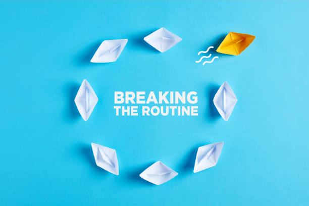 istock Breaking the routine in business or in daily life concept 1355976122