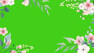 istock Floral frame background. Floral Animation Background with copy space. 1355977643