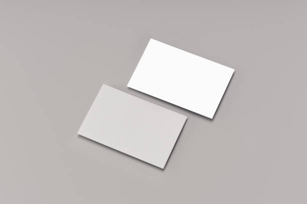 istock Modern business card mockup template on gray background 1355980784