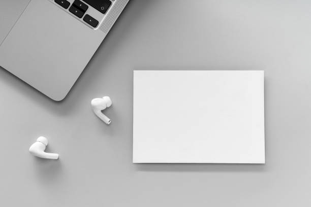istock Modern business card mockup template on gray background 1355980790