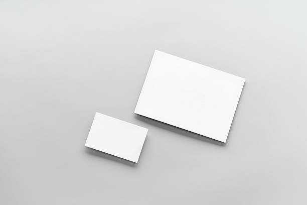 istock Modern business card mockup template on gray background 1355980791