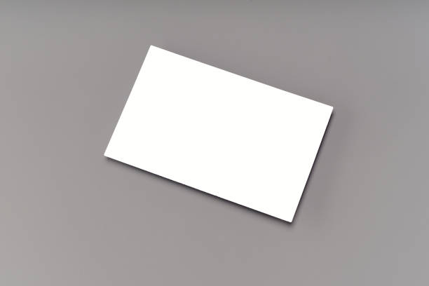 istock Modern business card mockup template on gray background 1355980794