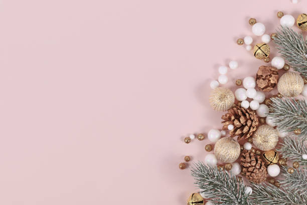 istock Pink Christmas banner 1355985977