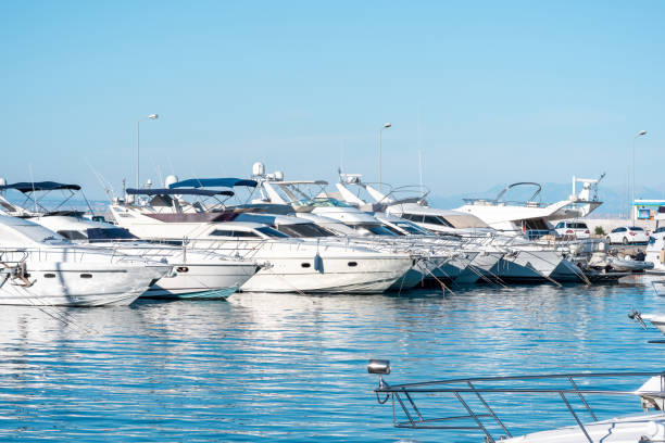 istock marina port with moored sea yachts 1355986355