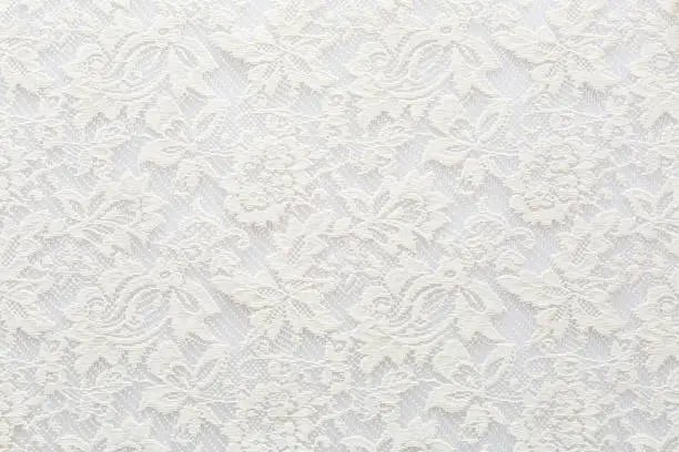 Texture of lace fabric with floral ornament. High quality photo