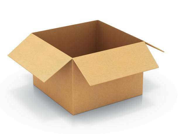 istock An open cardboard box Isolated on white background stock photo 1355996481