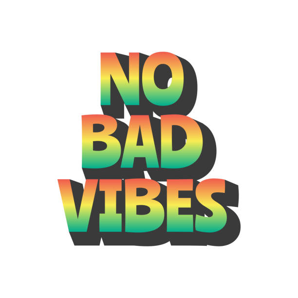 No Bad Vibes Text Lettering Stock Illustration - Download Image Now - Aura,  Icon, Bob Marley - Musician - Istock