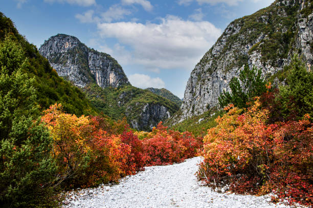 Theth is a mountain village in the north of the Albanian Alps. Autumn is particularly beautiful with its colourful beech forests