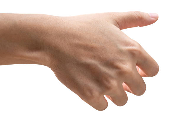 isolated of woman hand holding something like a bottle or can. Close up woman hand holding something like a bottle or can isolated on white background with clipping path. hand holding handle stock pictures, royalty-free photos & images