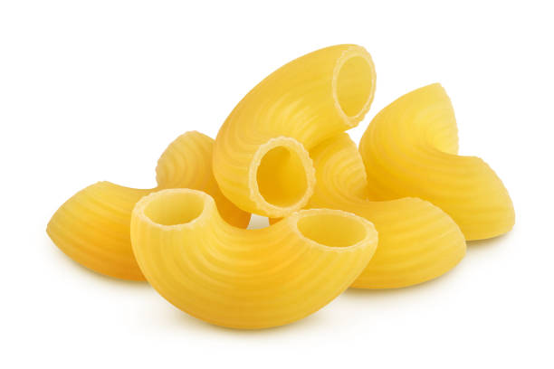 istock raw macaroni pasta isolated on white background with clipping path and full depth of field 1356007955