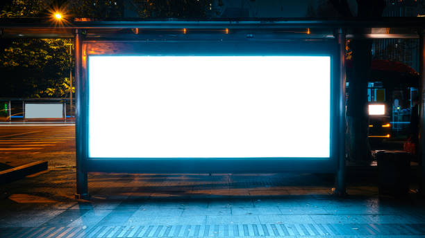 istock City white billboard at night in Chengdu 1356009134