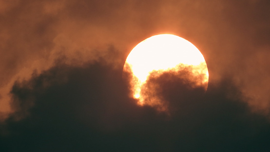 Kathmandu, Nepal: This is a picture of the Sun taken at low iso and shutter speed with optical zoom.