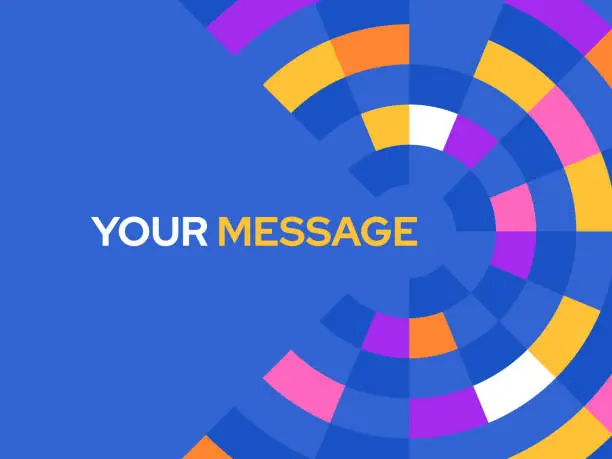 Vector illustration of Circle Abstract Title Message