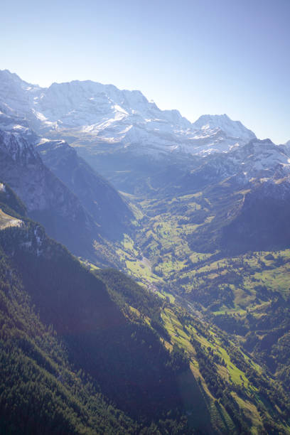 malerische aussicht auf die schweizer alpen, im spätherbst - 5412 stock-fotos und bilder