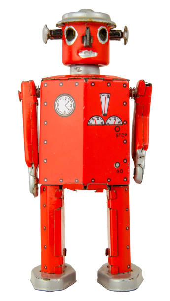 istock Vintage Retro Windup Robot Toy 1356018447