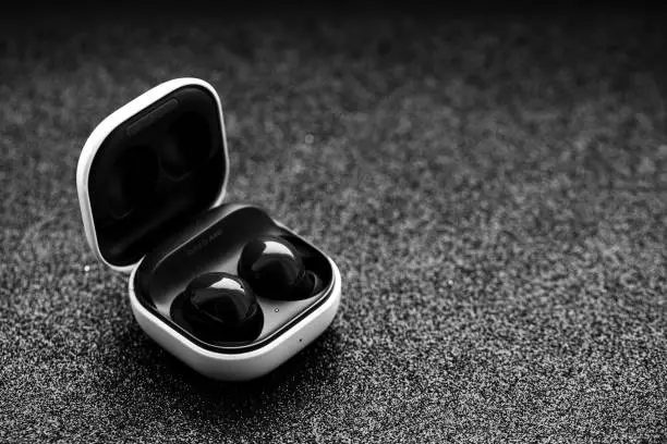 Seoul, South Korea - November 28, 2021: Samsung Galaxy Buds 2